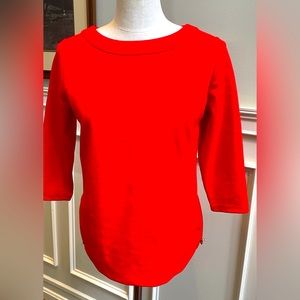 Ann Taylor 3/4 sleeve knit top in red